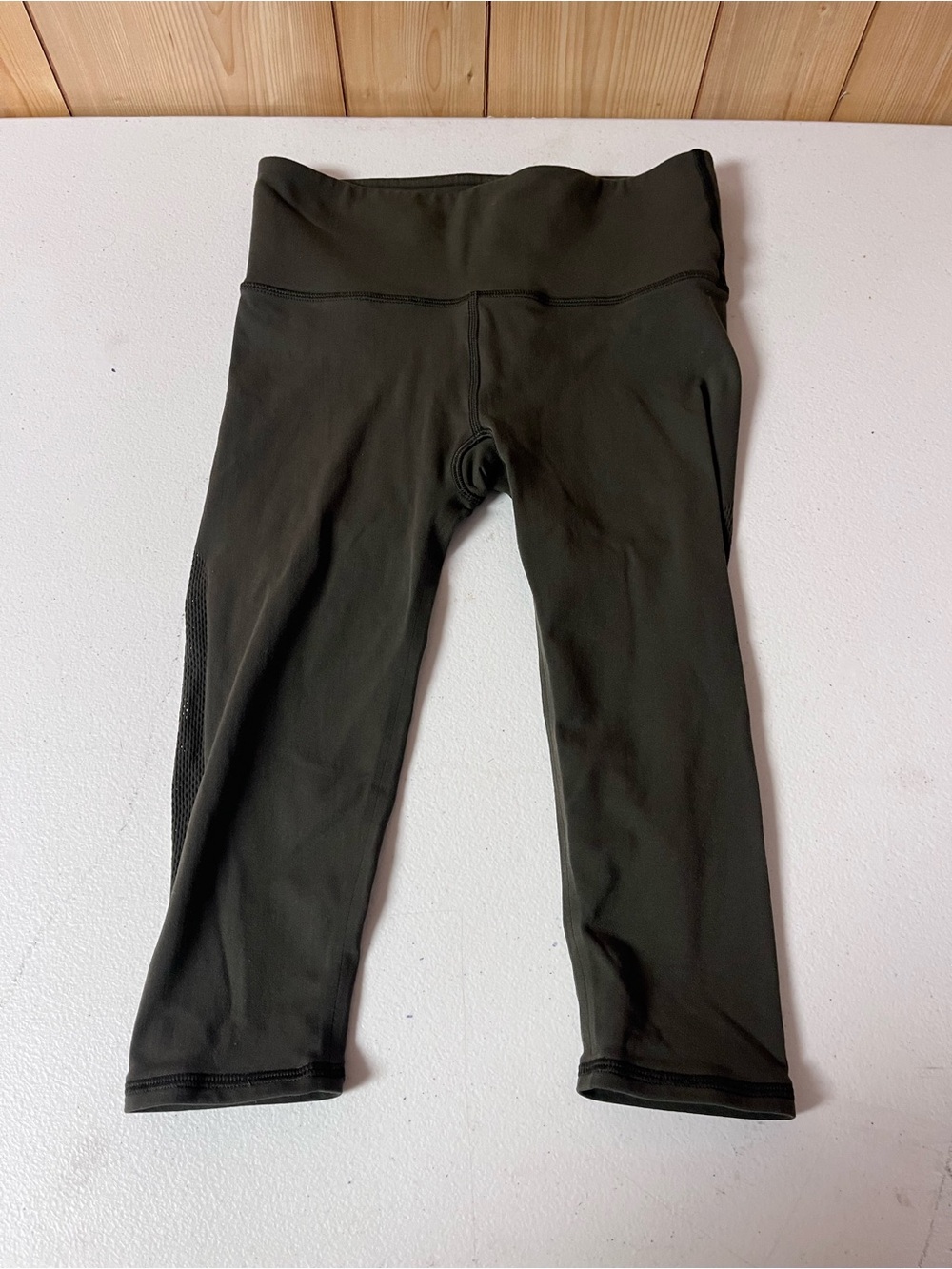 Lululemon Reveal Olive Green Yoga Gym Running Leggings Pants